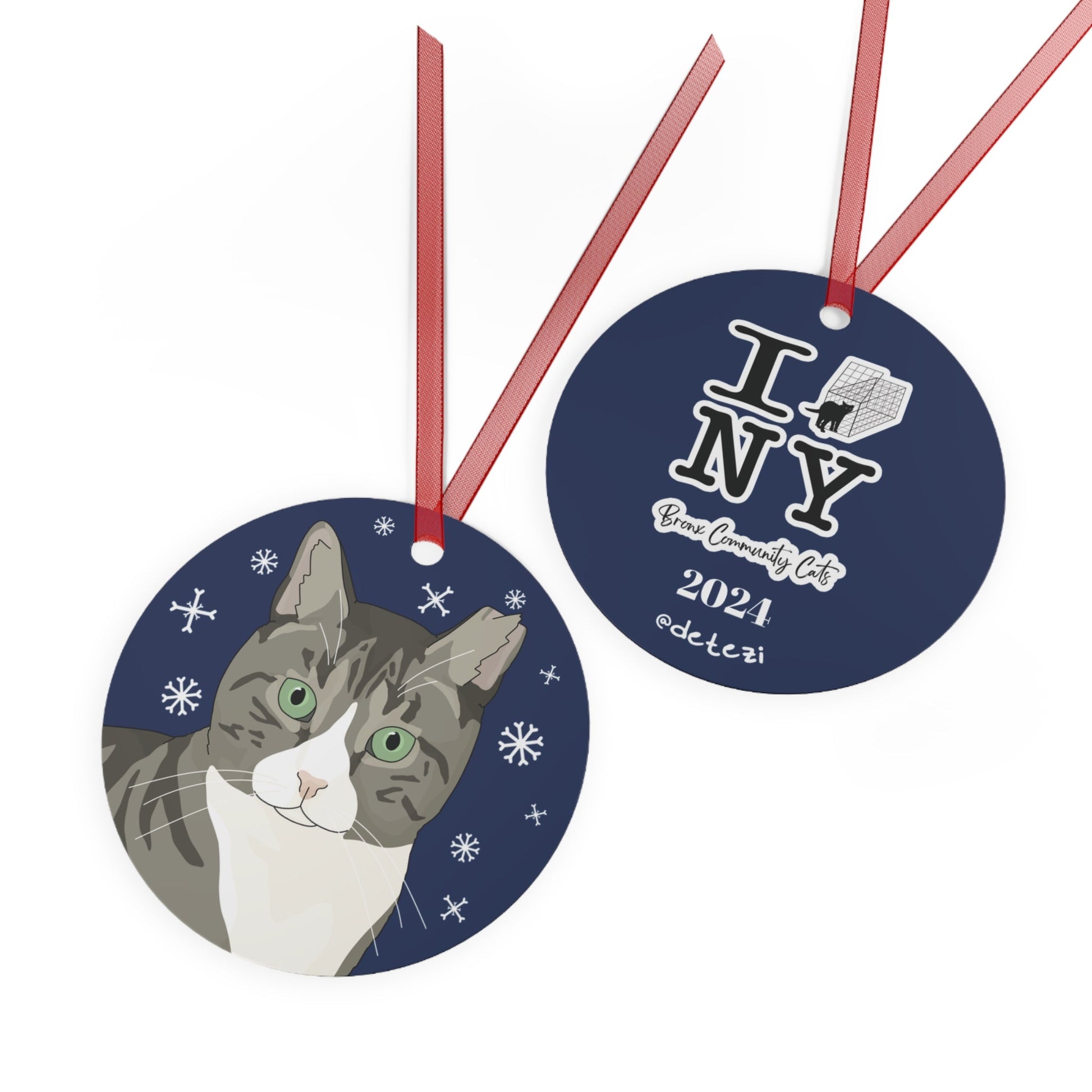 DJ | FUNDRAISER for Bronx Community Cats | 2024 Holiday Ornament - Detezi Designs - 17691410333175084732