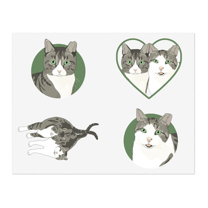 DJ & Lawrence | FUNDRAISER for Bronx Community Cats | Sticker Sheets - Detezi Designs - 29815416189670773114