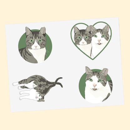 DJ & Lawrence | FUNDRAISER for Bronx Community Cats | Sticker Sheets - Detezi Designs - 29815416189670773114