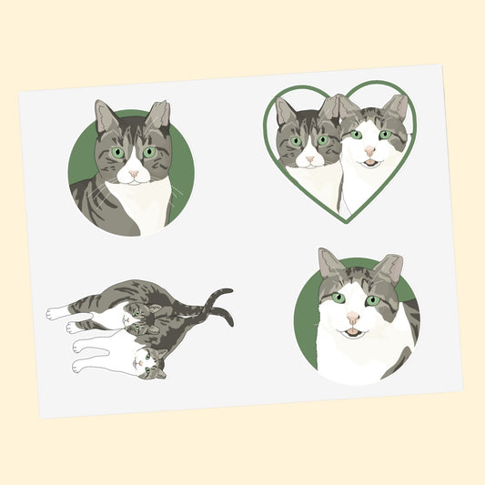 DJ & Lawrence | FUNDRAISER for Bronx Community Cats | Sticker Sheets - Detezi Designs - 29815416189670773114