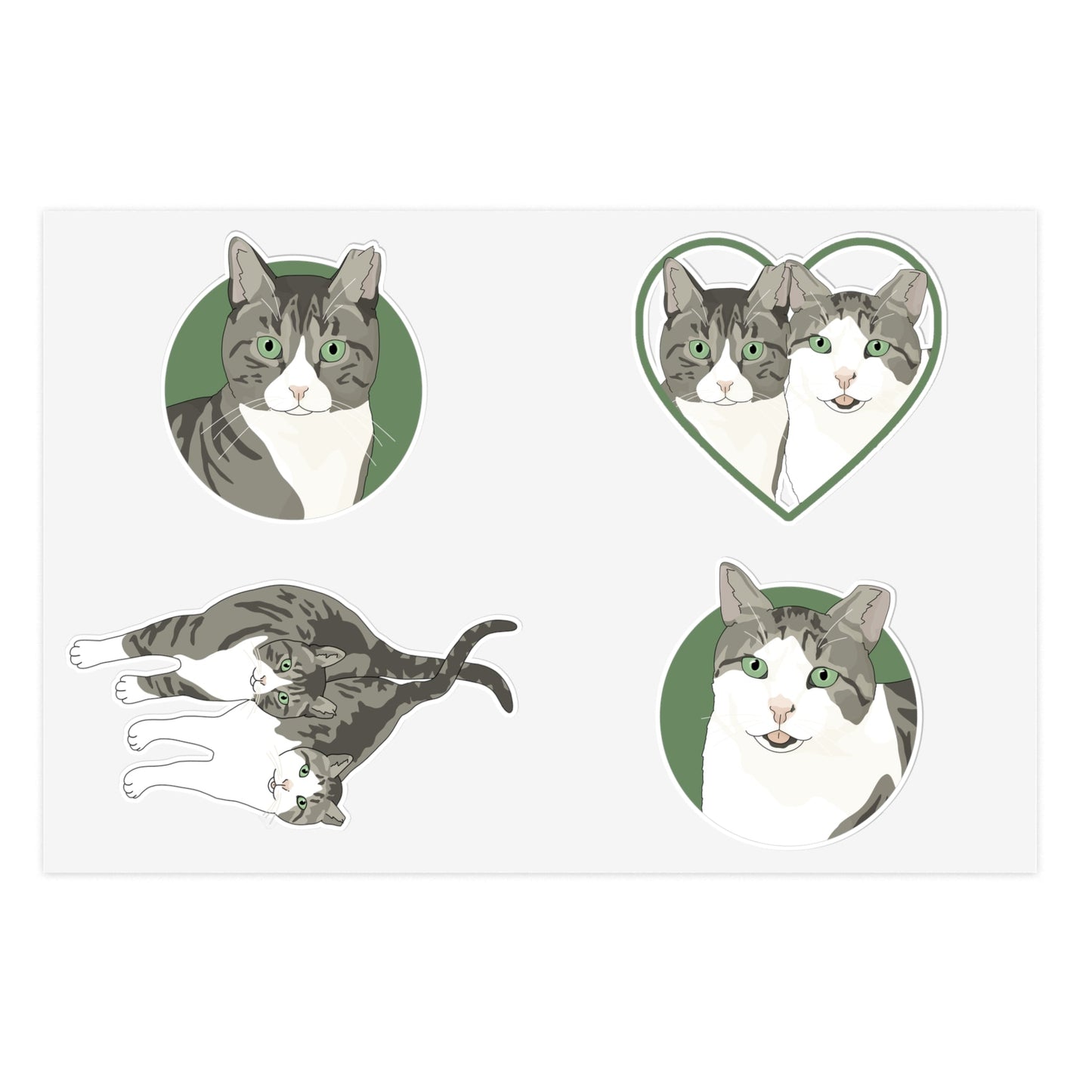 DJ & Lawrence | FUNDRAISER for Bronx Community Cats | Sticker Sheets - Detezi Designs - 29815416189670773114