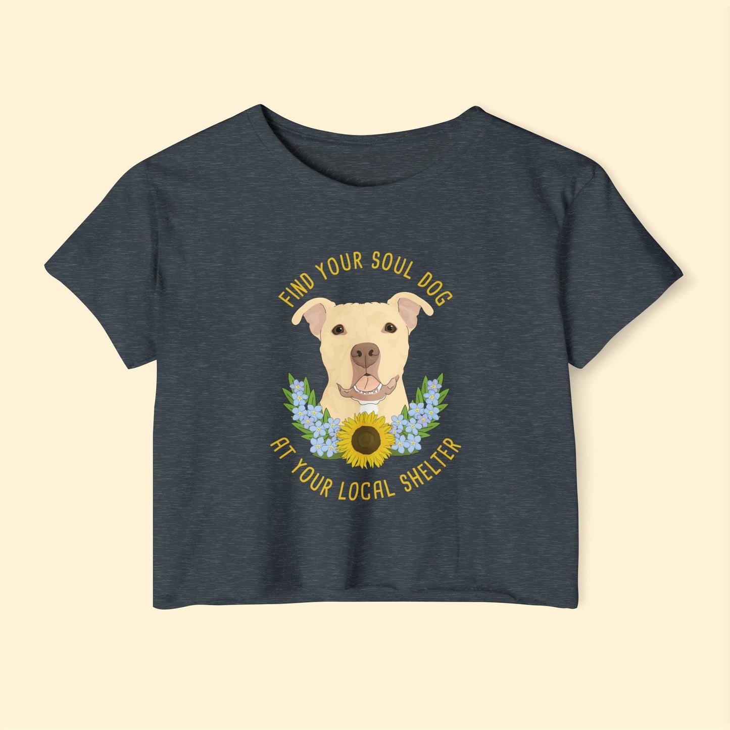 Dobby | FUNDRAISER for Friends of City Dogs Cleveland | Women's Festival Crop Top - Detezi Designs - 28518233430998929085