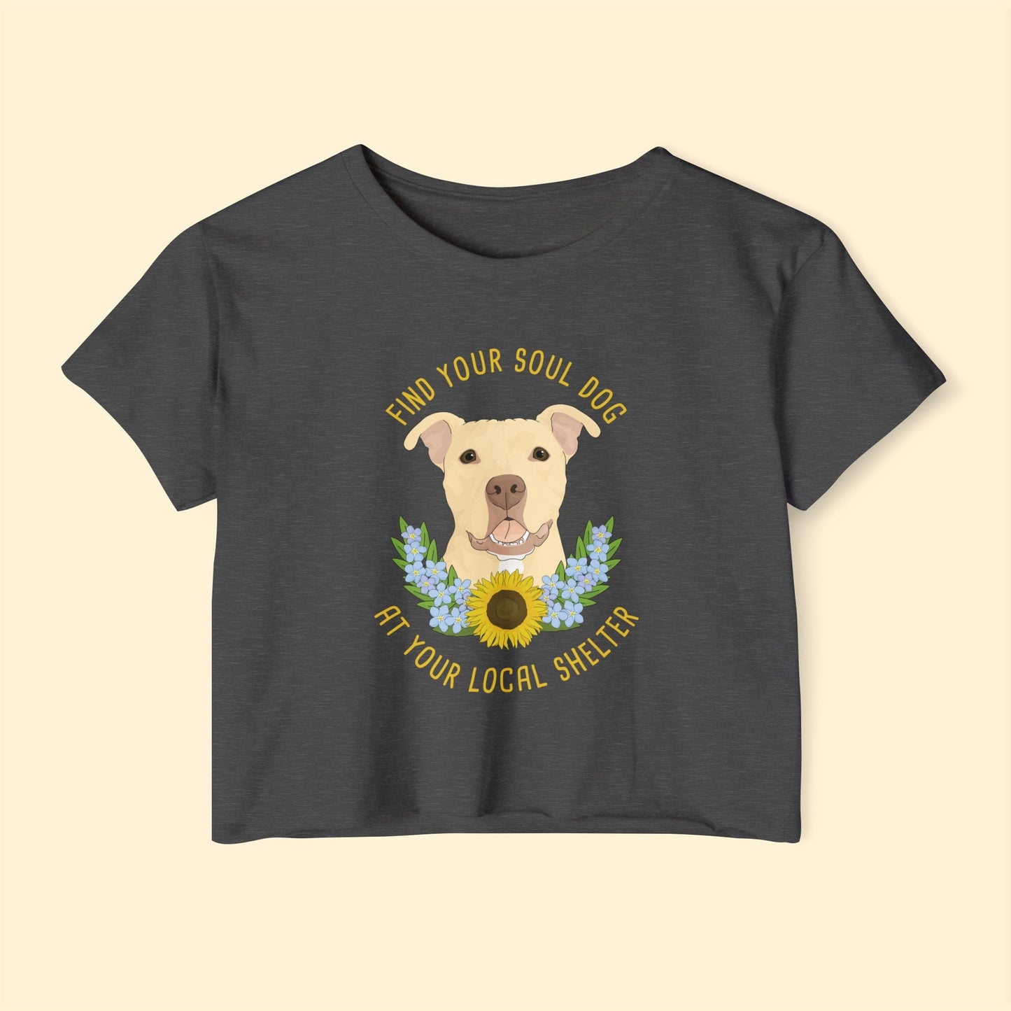 Dobby | FUNDRAISER for Friends of City Dogs Cleveland | Women's Festival Crop Top - Detezi Designs - 29479487637892380472