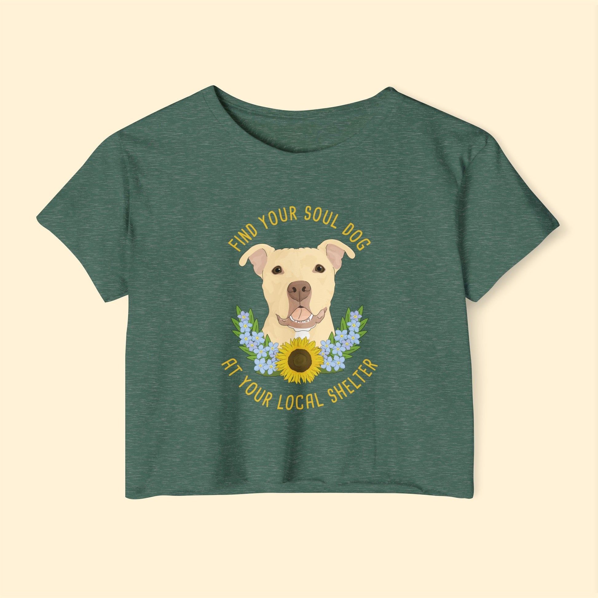 Dobby | FUNDRAISER for Friends of City Dogs Cleveland | Women's Festival Crop Top - Detezi Designs - 33508734953201210002