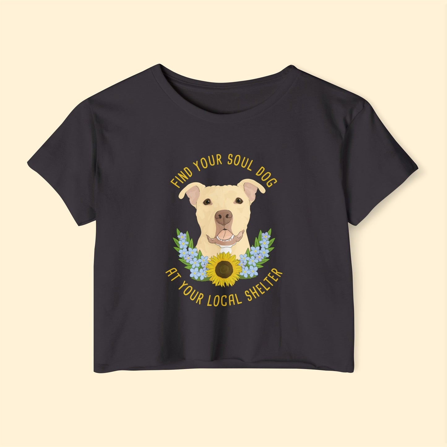 Dobby | FUNDRAISER for Friends of City Dogs Cleveland | Women's Festival Crop Top - Detezi Designs - 37052006155905258449