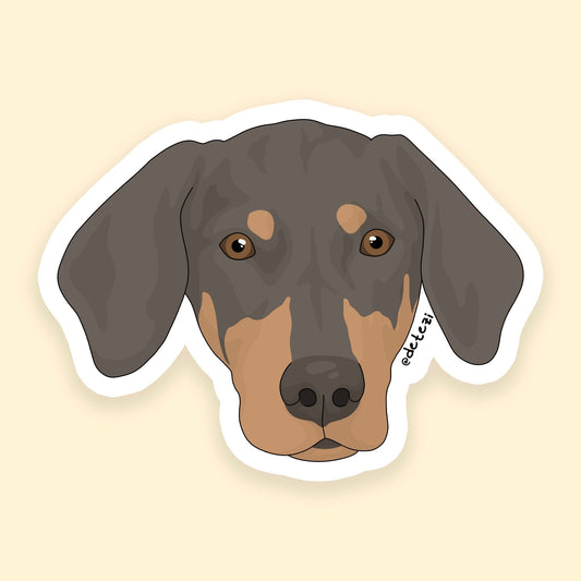 Doberman | 3" Vinyl Sticker - Detezi Designs - 