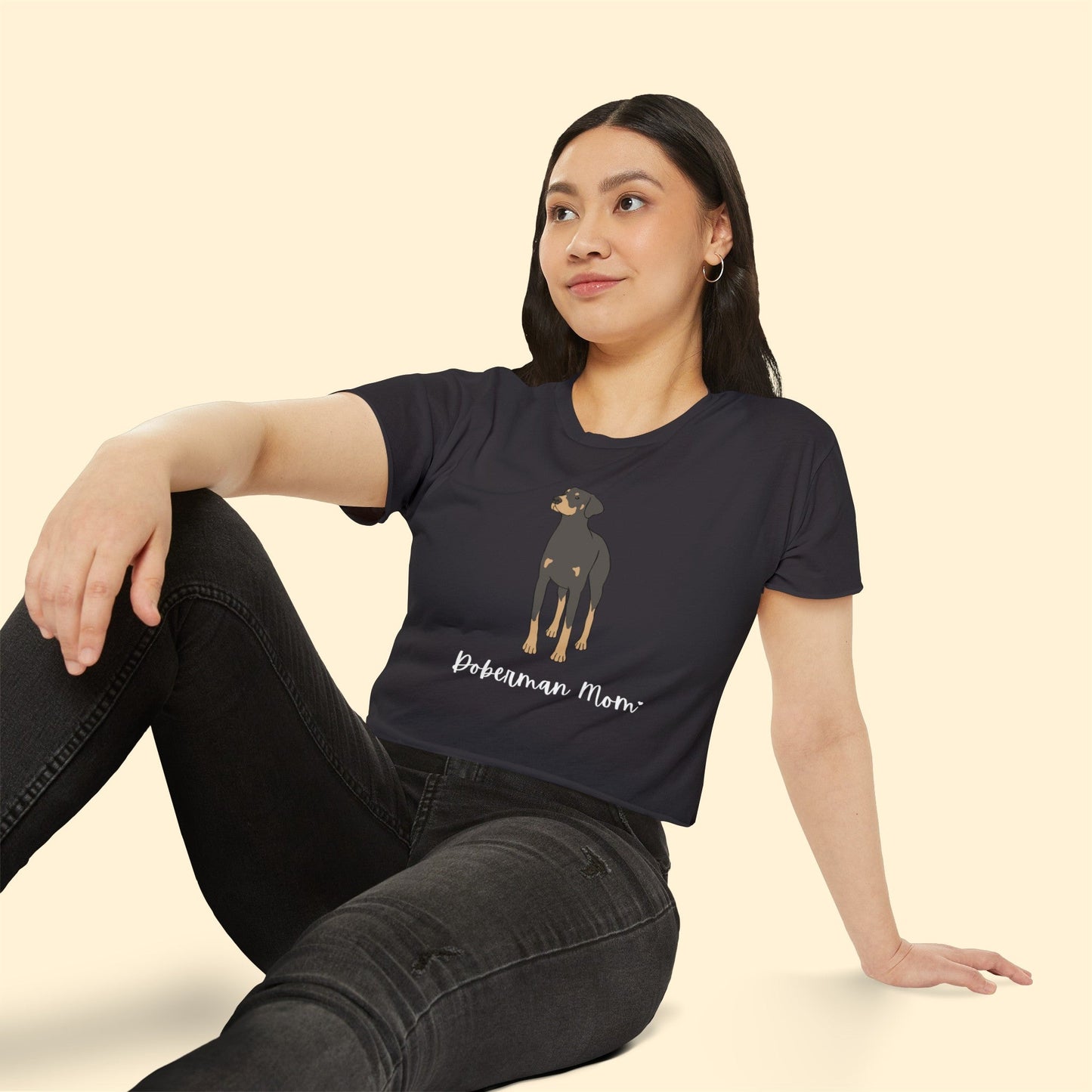 Doberman Mom | Women's Festival Crop Top - Detezi Designs-29181193967791909496