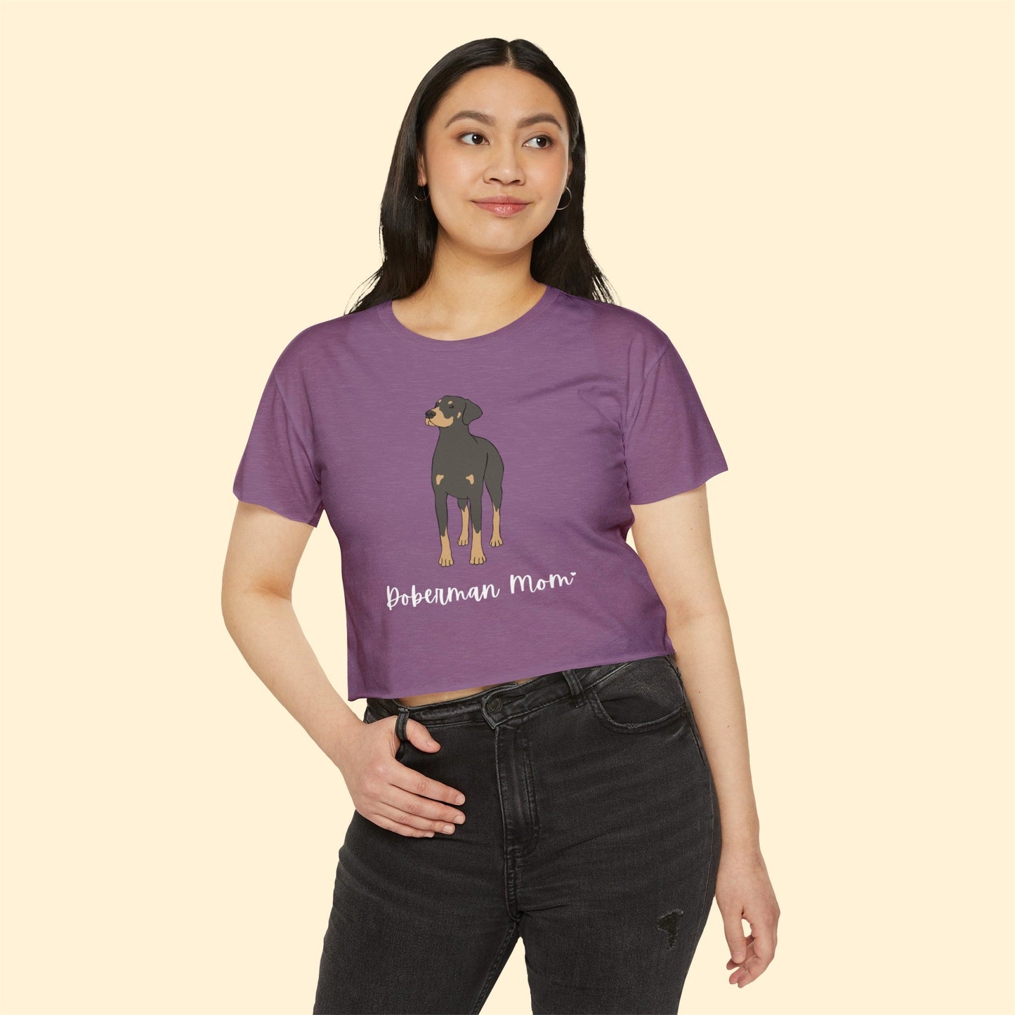 Doberman Mom | Women's Festival Crop Top - Detezi Designs-29181193967791909496