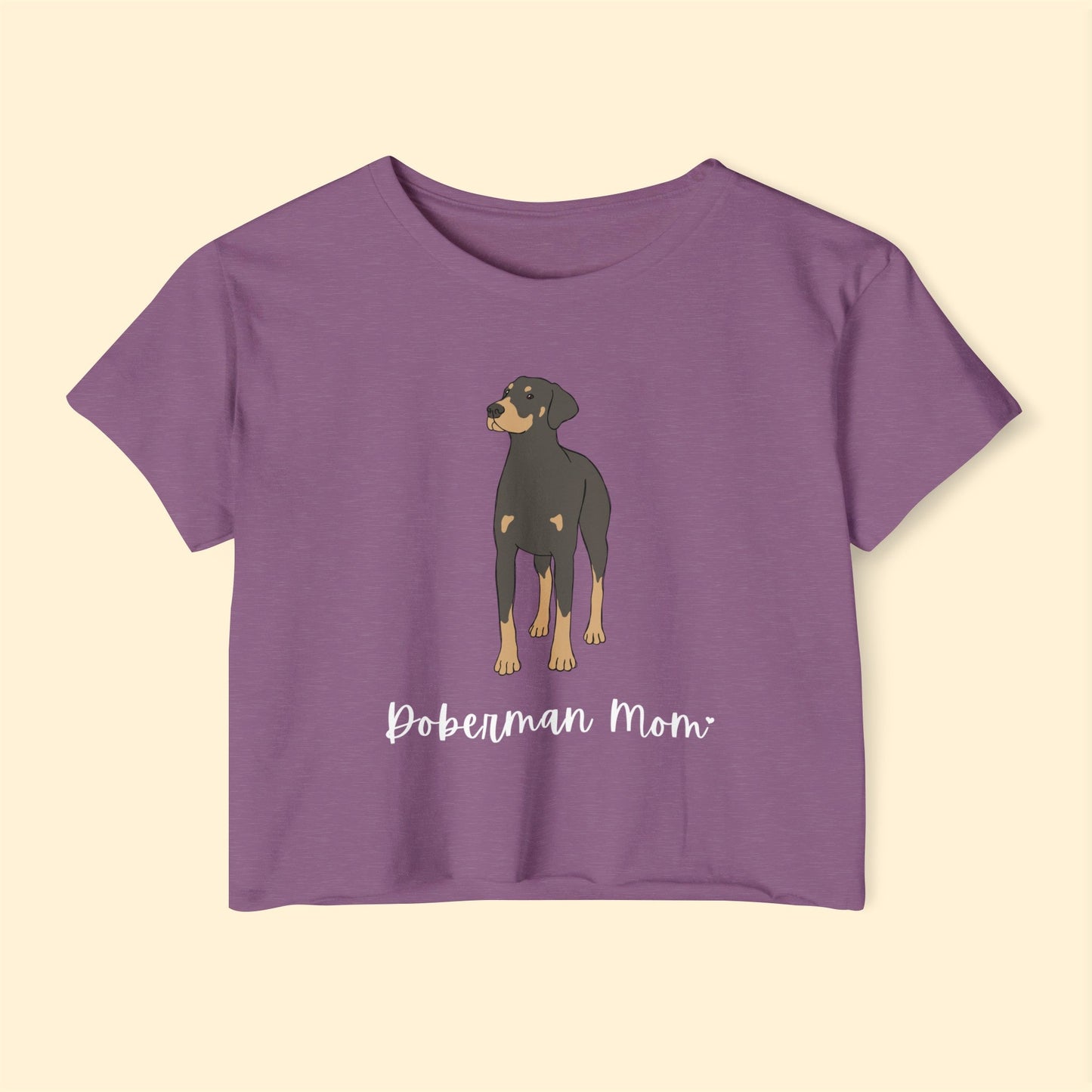 Doberman Mom | Women's Festival Crop Top - Detezi Designs-97938236233080436005