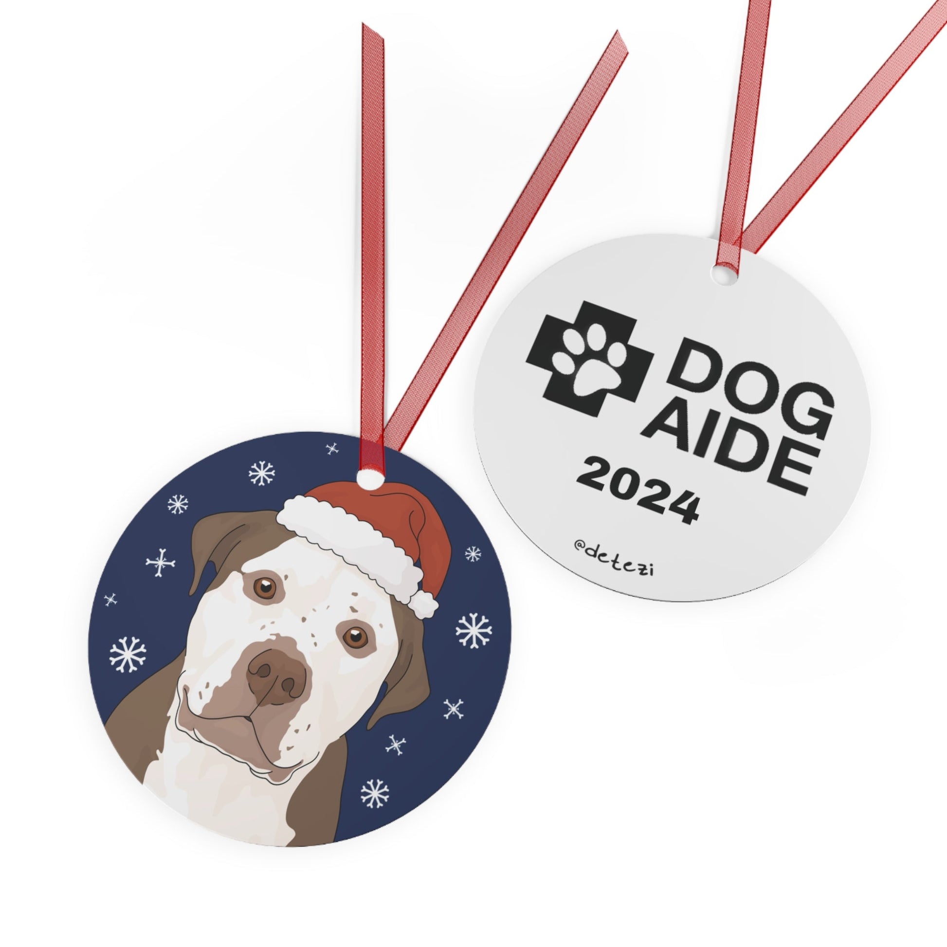 Dog Aide | FUNDRAISER | 2024 Holiday Ornament - Detezi Designs - 94900696544529981693