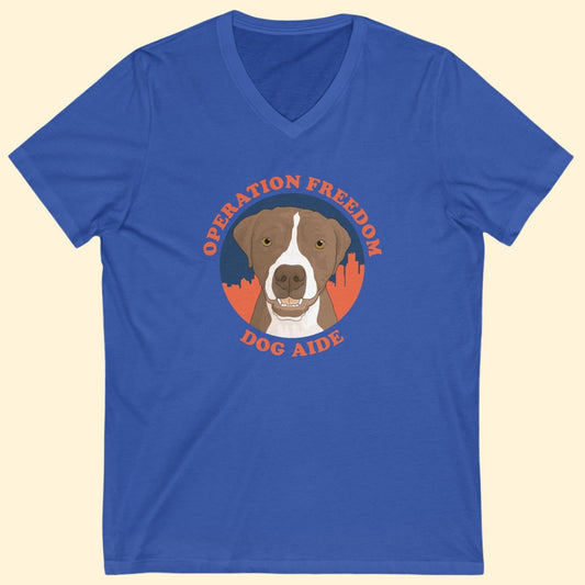 Dog Aide | FUNDRAISER | Unisex V - Neck Tee - Detezi Designs - 53298671796497153584