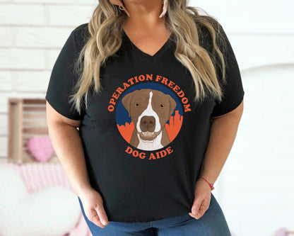 Dog Aide | FUNDRAISER | Unisex V - Neck Tee - Detezi Designs - 53298671796497153584