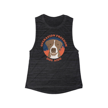 Dog Aide | FUNDRAISER | Women's Flowy Scoop Muscle Tank - Detezi Designs - 18326763041065476957