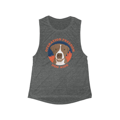 Dog Aide | FUNDRAISER | Women's Flowy Scoop Muscle Tank - Detezi Designs - 20084964650267921441