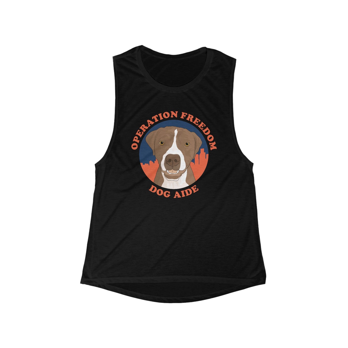 Dog Aide | FUNDRAISER | Women's Flowy Scoop Muscle Tank - Detezi Designs - 48820676481757414733