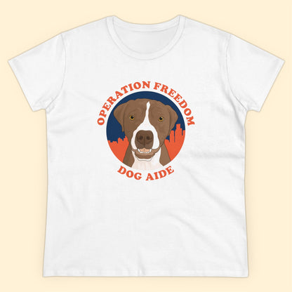 Dog Aide | FUNDRAISER | Women's Midweight Cotton Tee - Detezi Designs - 12274000811839705242