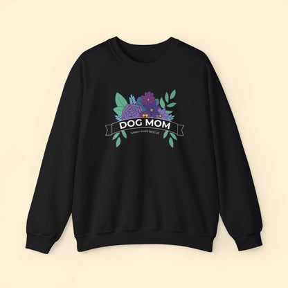 Dog Mom | FUNDRAISER for Sandy Paws Rescue | Crewneck Sweatshirt - Detezi Designs - 19677510225711532341