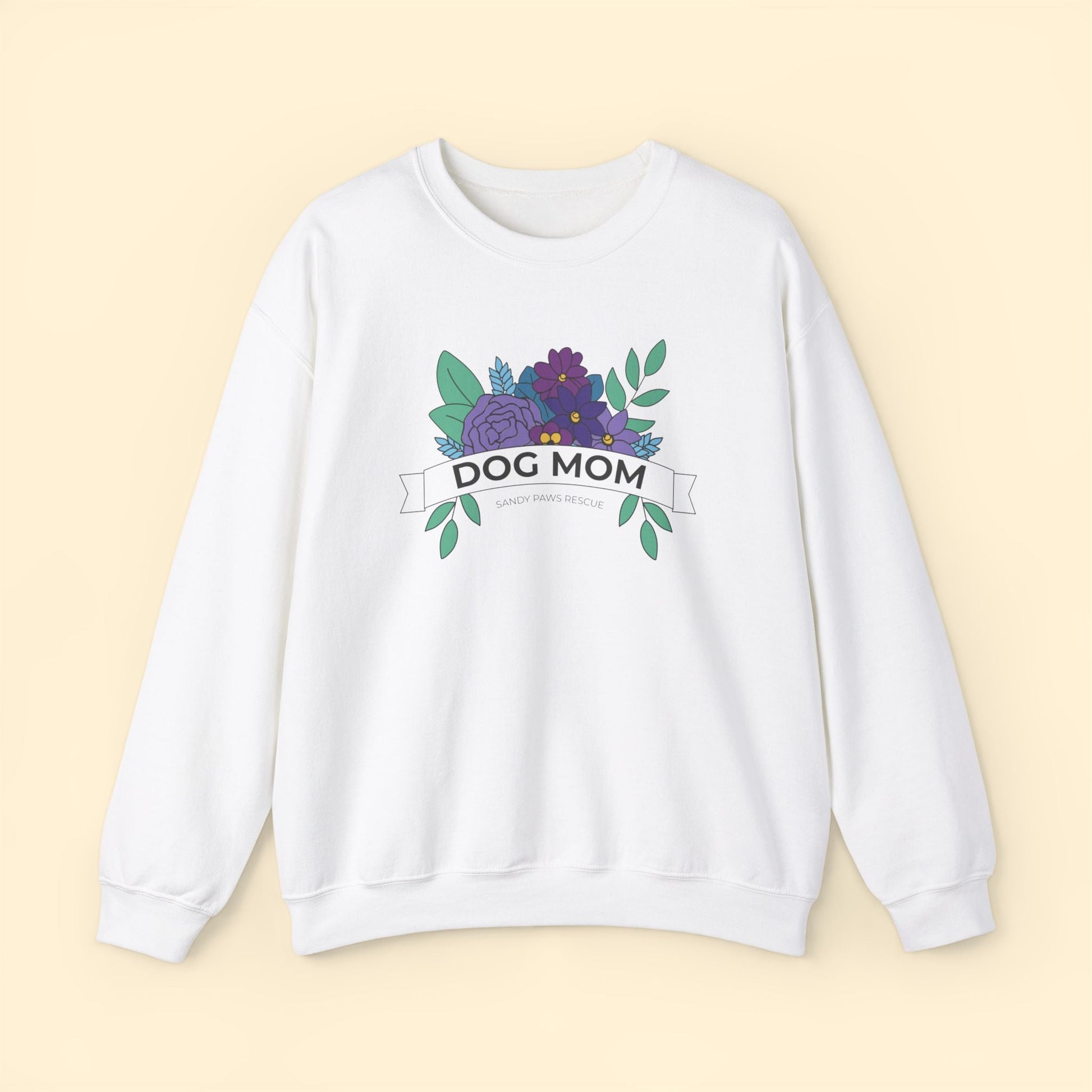 Dog Mom | FUNDRAISER for Sandy Paws Rescue | Crewneck Sweatshirt - Detezi Designs - 20071239176161780237