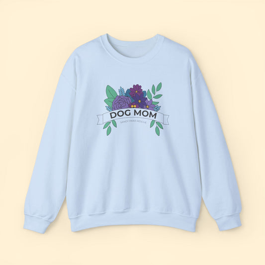 Dog Mom | FUNDRAISER for Sandy Paws Rescue | Crewneck Sweatshirt - Detezi Designs - 52490598879204058129