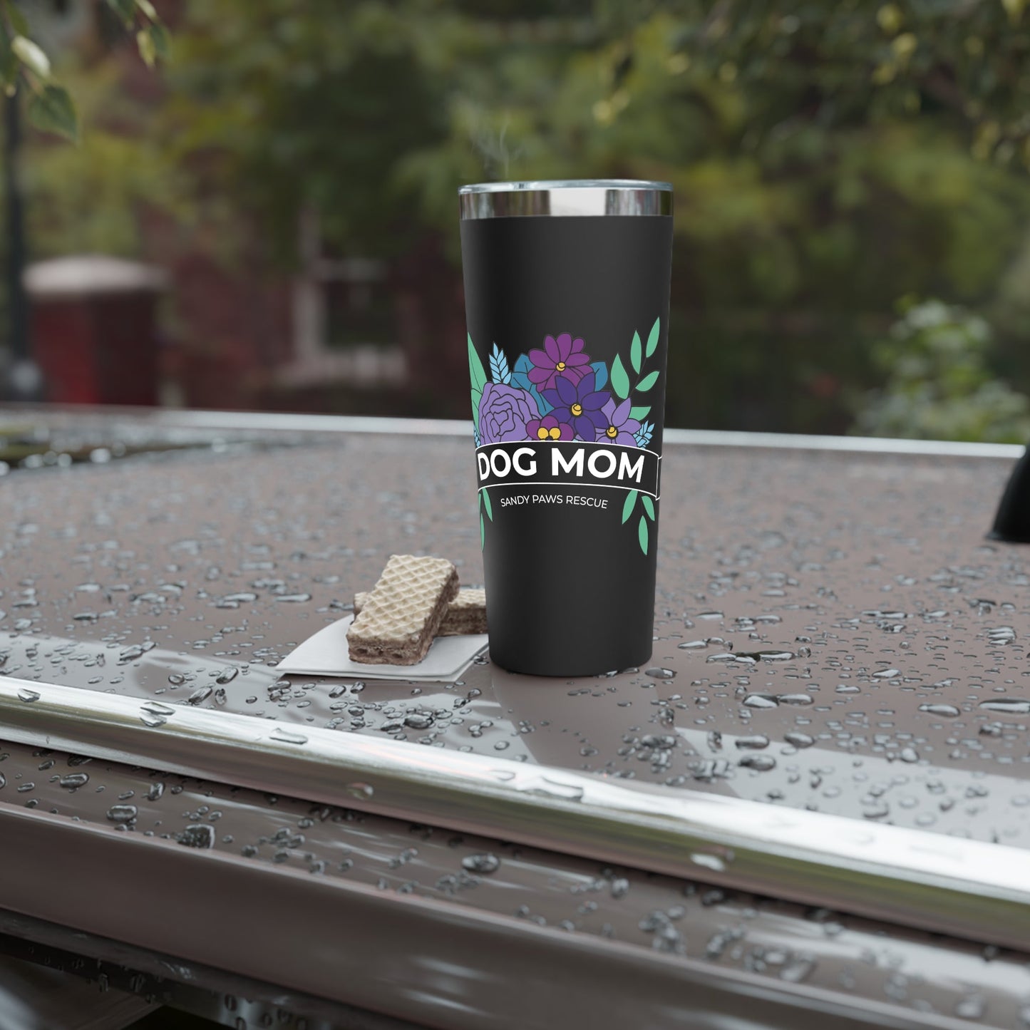 Dog Mom | FUNDRAISER for Sandy Paws Rescue | Insulated Tumbler, 22oz - Detezi Designs - 21509350645062581081