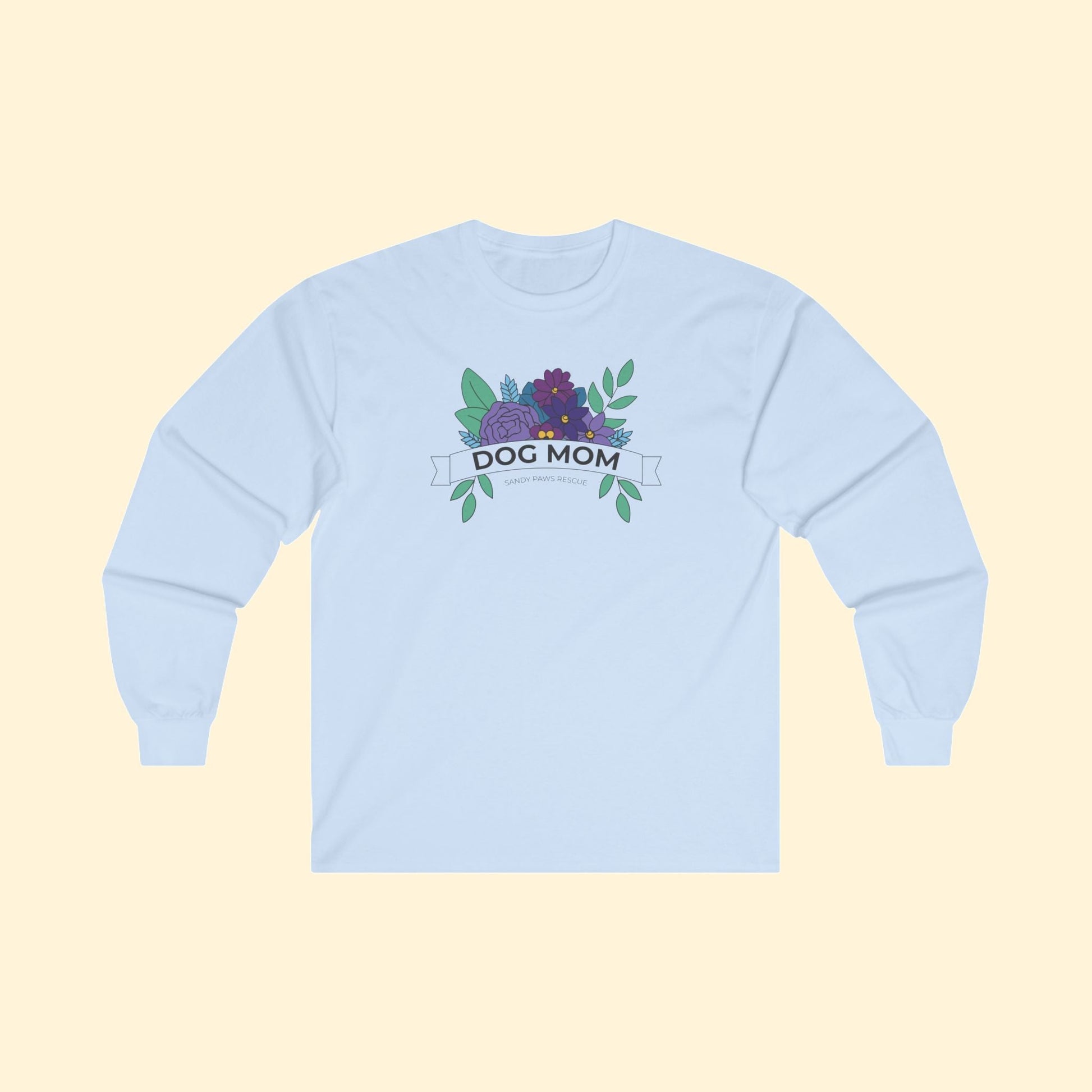 Dog Mom | FUNDRAISER for Sandy Paws Rescue | Long Sleeve Tee - Detezi Designs - 12947745673954173152