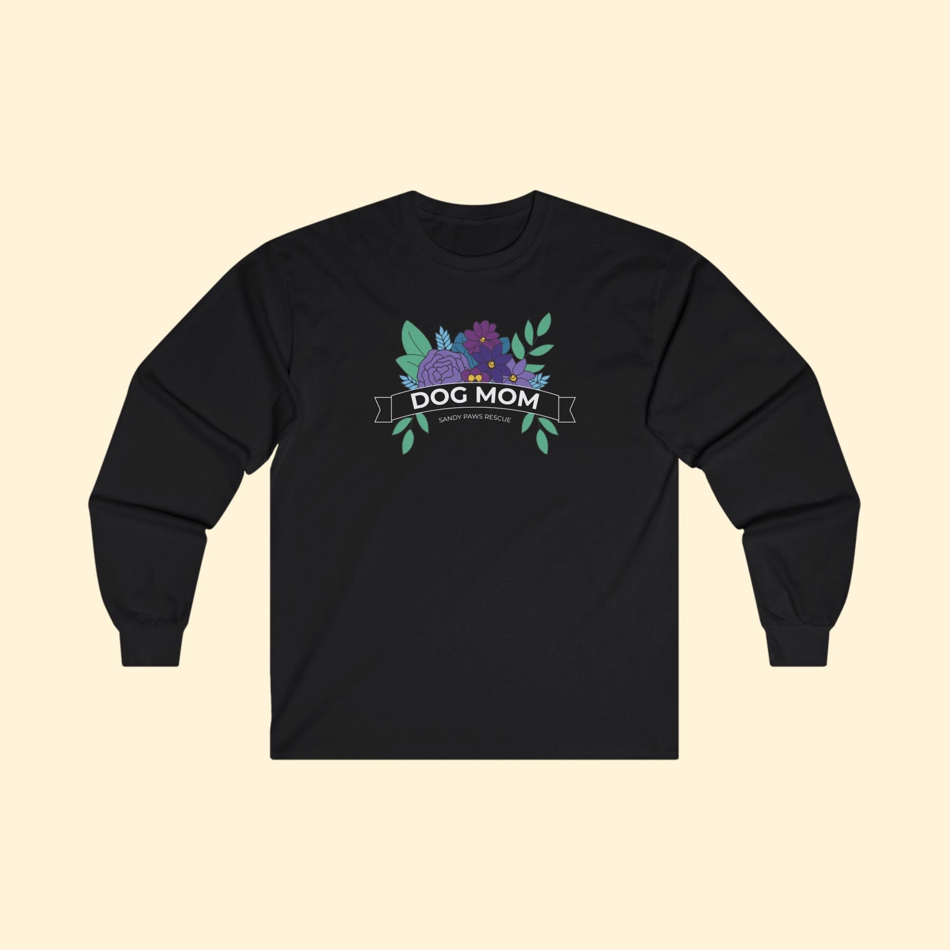 Dog Mom | FUNDRAISER for Sandy Paws Rescue | Long Sleeve Tee - Detezi Designs - 14395004917861145233