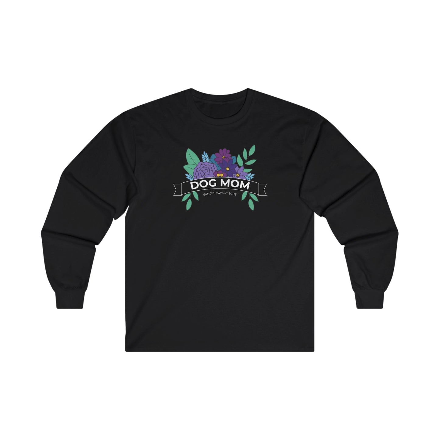 Dog Mom | FUNDRAISER for Sandy Paws Rescue | Long Sleeve Tee - Detezi Designs - 14395004917861145233