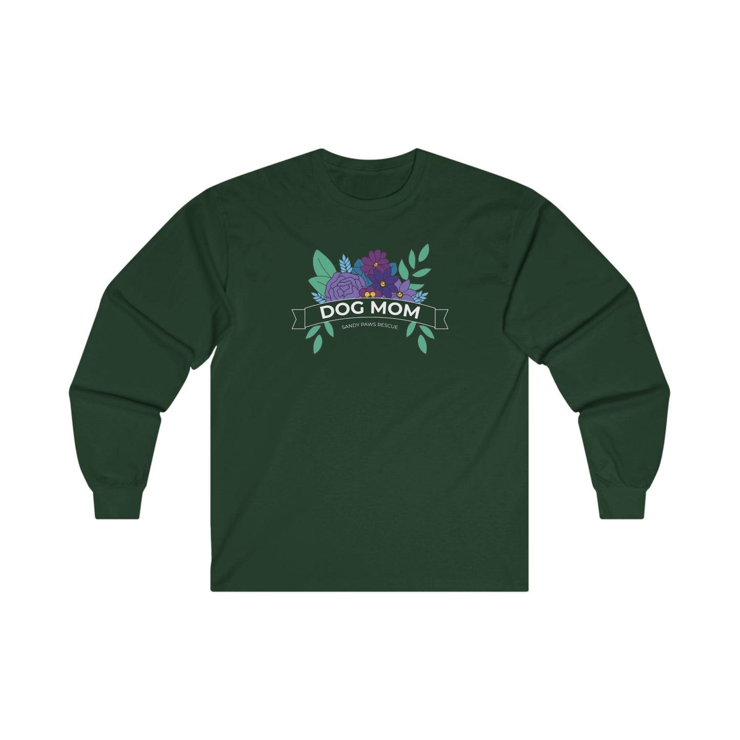 Dog Mom | FUNDRAISER for Sandy Paws Rescue | Long Sleeve Tee - Detezi Designs - 18403152968383221470