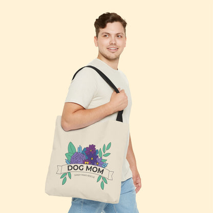 Dog Mom | FUNDRAISER for Sandy Paws Rescue | Tote Bag - Detezi Designs - 12756201177363058363