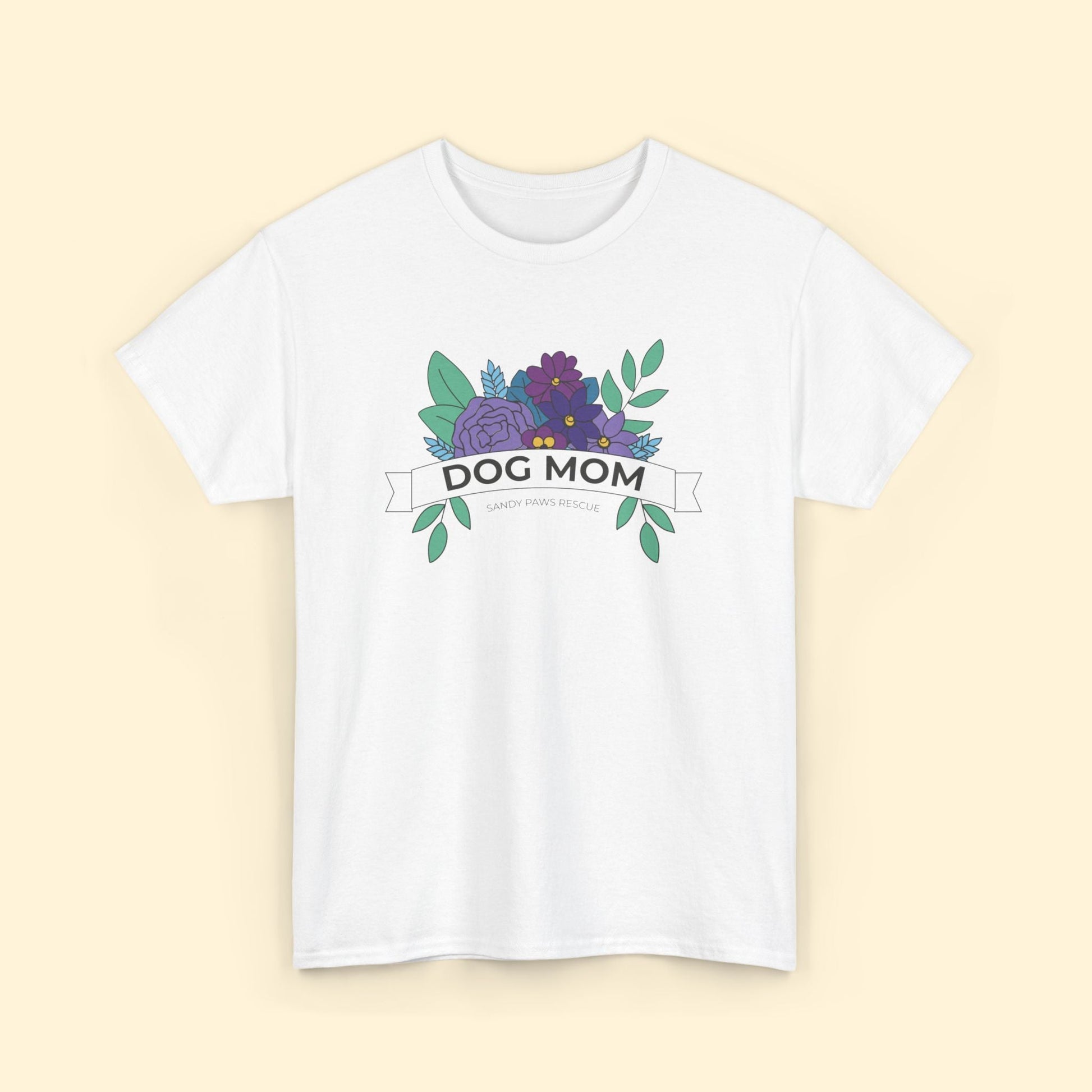 Dog Mom | FUNDRAISER for Sandy Paws Rescue | Unisex T-shirt - Detezi Designs - 33437580958500414313