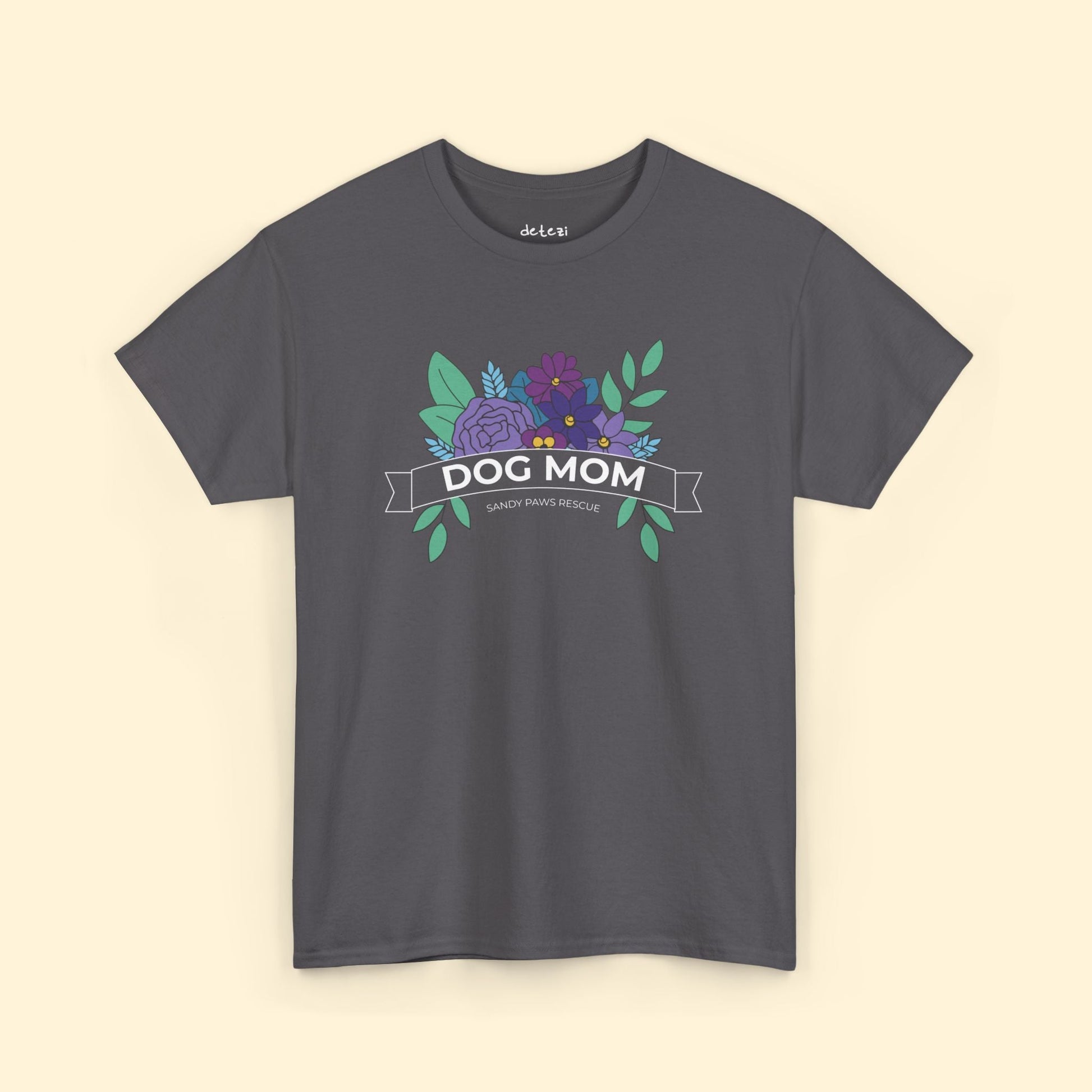 Dog Mom | FUNDRAISER for Sandy Paws Rescue | Unisex T-shirt - Detezi Designs - 33988951615281209166