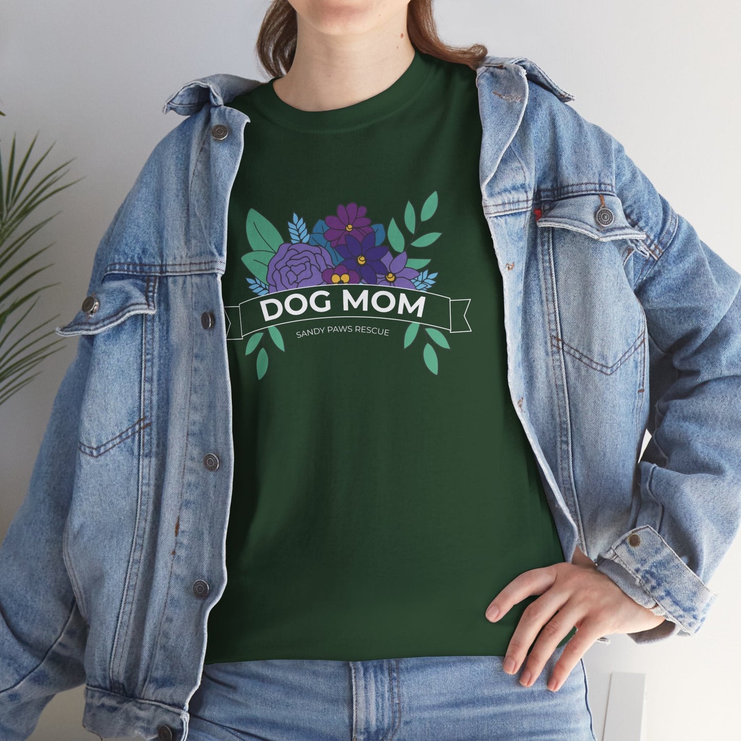 Dog Mom | FUNDRAISER for Sandy Paws Rescue | Unisex T-shirt - Detezi Designs - 52613396877896877279