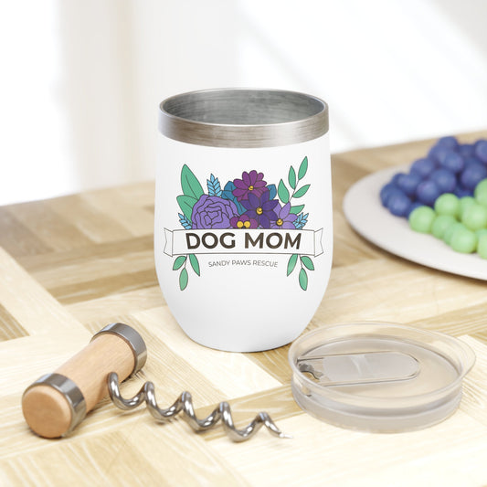 Dog Mom | FUNDRAISER for Sandy Paws Rescue | Wine Tumbler - Detezi Designs - 14111364695079743094