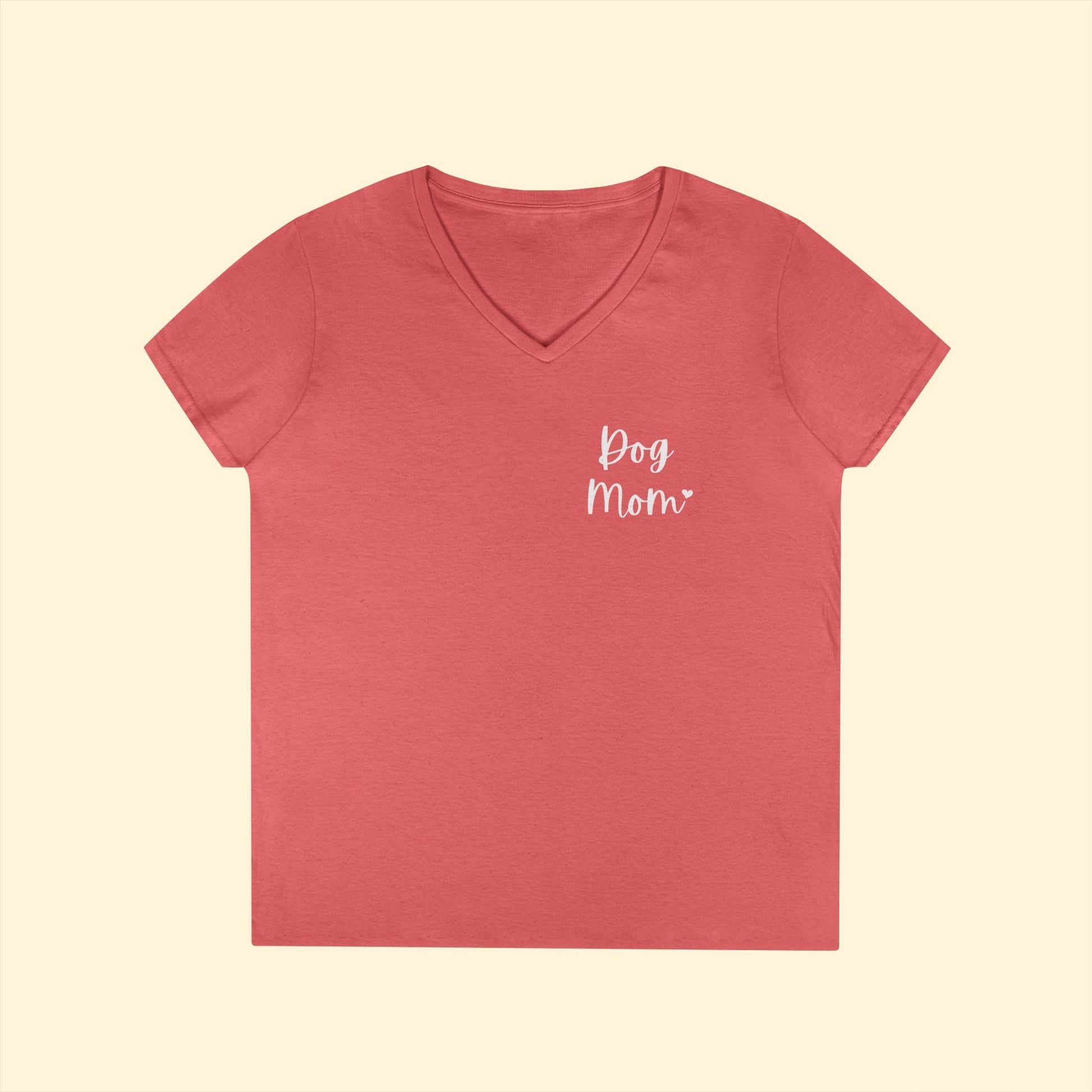 Dog Mom | Ladies' V - Neck T-Shirt - Detezi Designs - 16136563478193636550