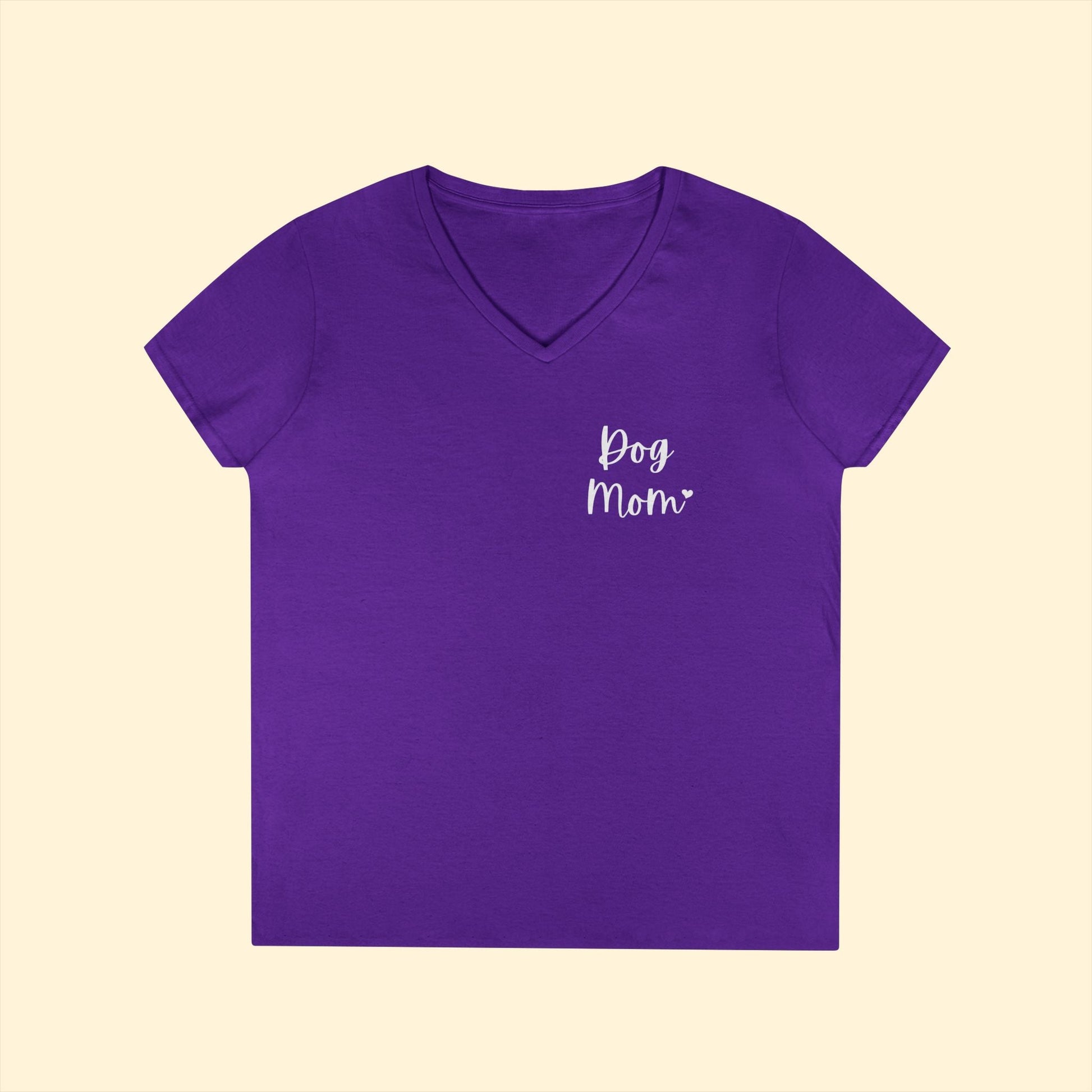 Dog Mom | Ladies' V - Neck T-Shirt - Detezi Designs - 81995258554664518213