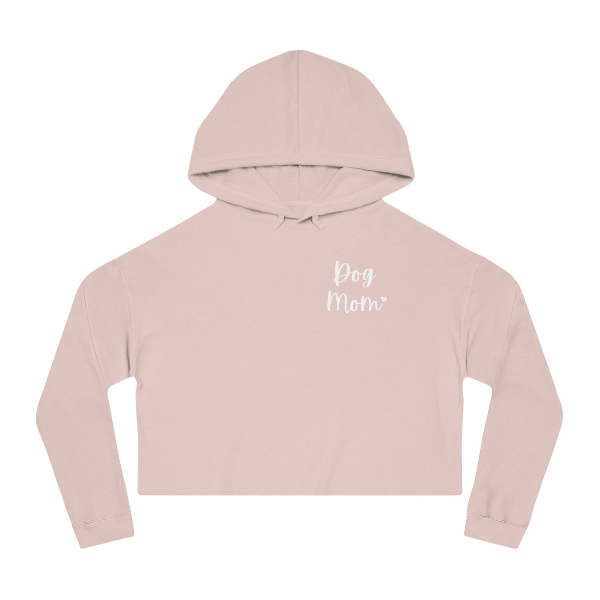 Dog Mom | Pocket Print | Cropped Hooded Sweatshirt - Detezi Designs - 12184749272200454448