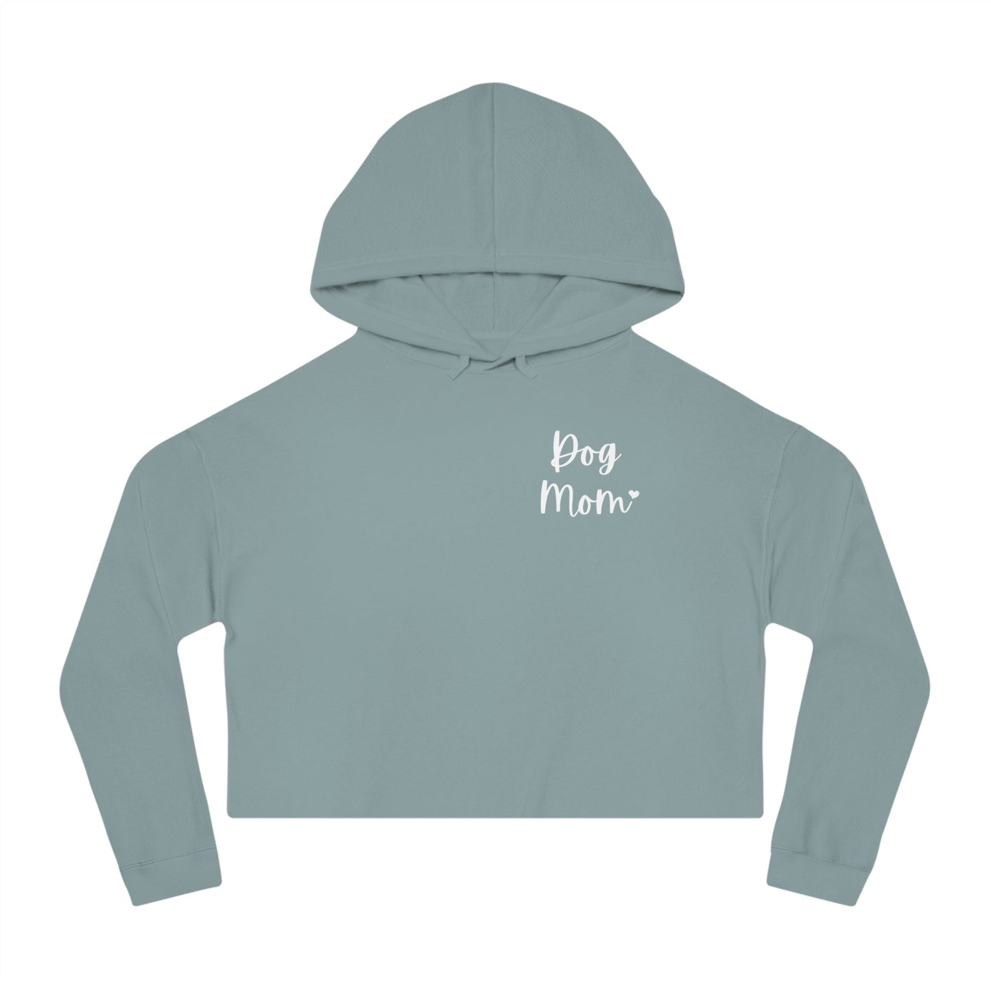 Dog Mom | Pocket Print | Cropped Hooded Sweatshirt - Detezi Designs - 68752259143959916794