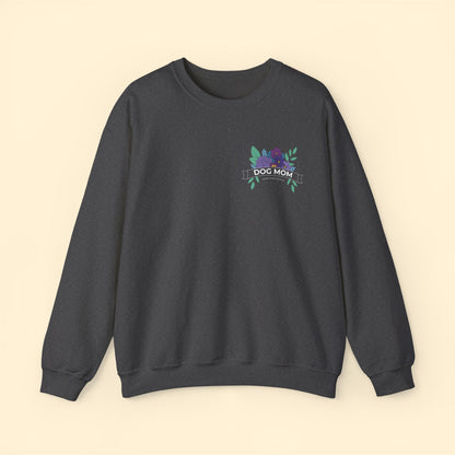 Dog Mom | Pocket Print | FUNDRAISER for Sandy Paws Rescue | Crewneck Sweatshirt - Detezi Designs - 33951852914866205298