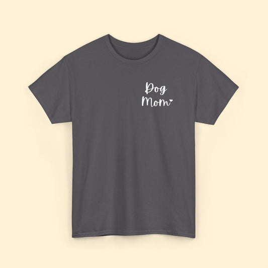 Dog Mom | Pocket Print | Unisex T-shirt - Detezi Designs-12499768906023282963