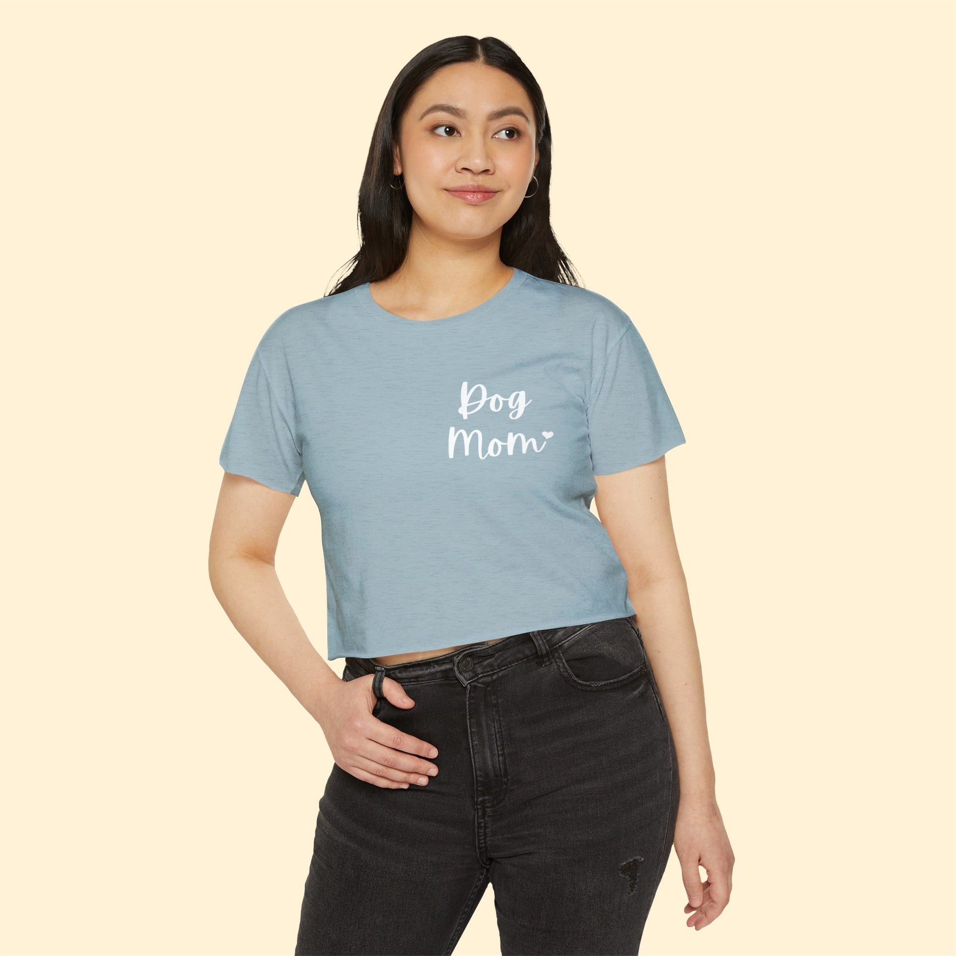 Dog Mom | Pocket Print | Women's Festival Crop Top - Detezi Designs-19339876734463192522