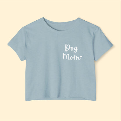 Dog Mom | Pocket Print | Women's Festival Crop Top - Detezi Designs-60264089418473125763