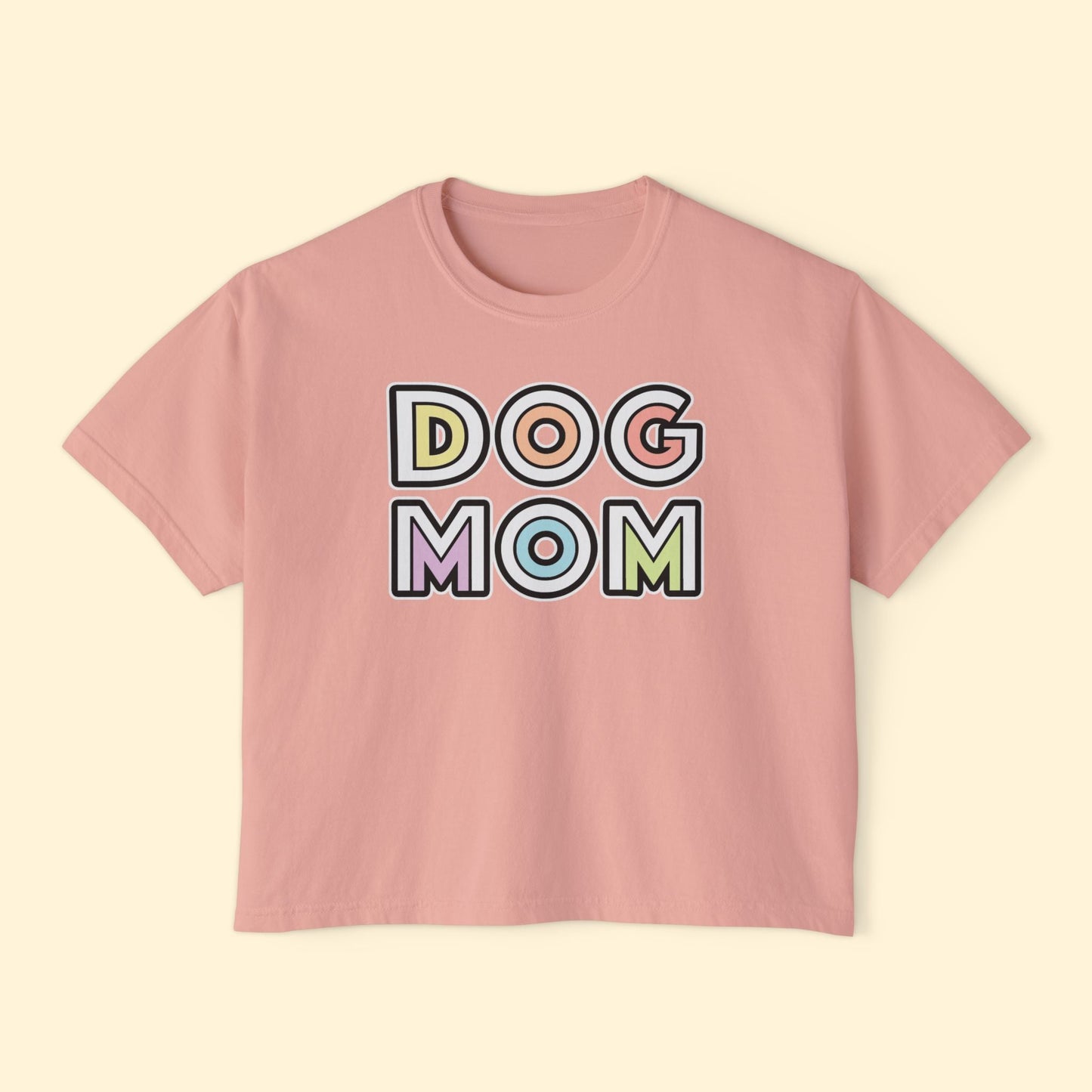 Dog Mom Retro | Comfort Colors Boxy Tee - Detezi Designs - 16900027918575595050