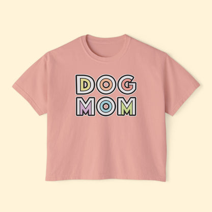 Dog Mom Retro | Comfort Colors Boxy Tee - Detezi Designs - 16900027918575595050