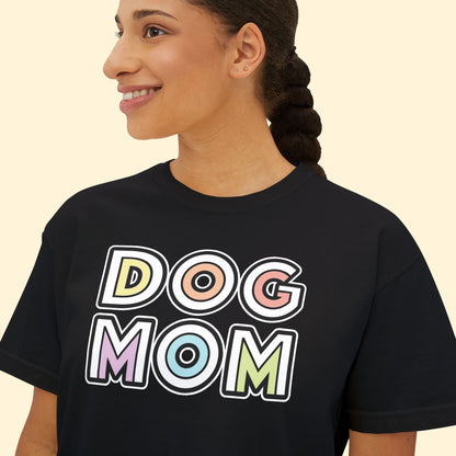 Dog Mom Retro | Comfort Colors Boxy Tee - Detezi Designs - 25777720667788665628