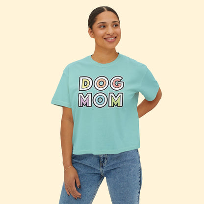 Dog Mom Retro | Comfort Colors Boxy Tee - Detezi Designs - 25777720667788665628