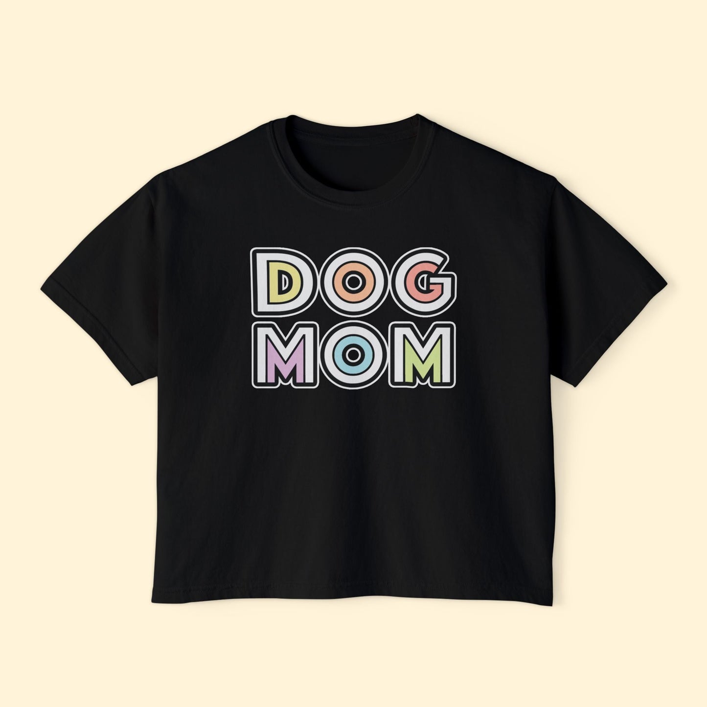 Dog Mom Retro | Comfort Colors Boxy Tee - Detezi Designs - 34893844273301233452