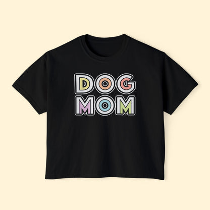 Dog Mom Retro | Comfort Colors Boxy Tee - Detezi Designs - 34893844273301233452