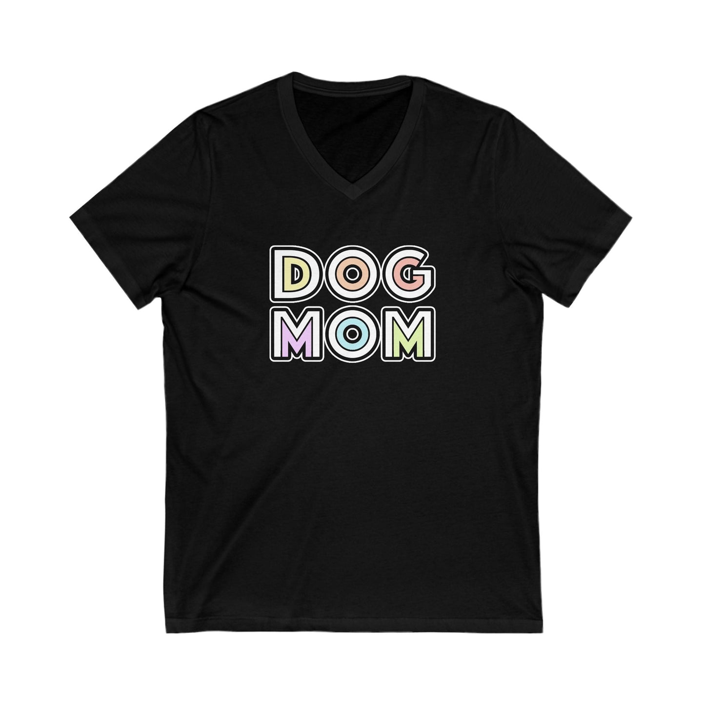 Dog Mom Retro | Unisex V - Neck Tee - Detezi Designs - 13908639116691317559