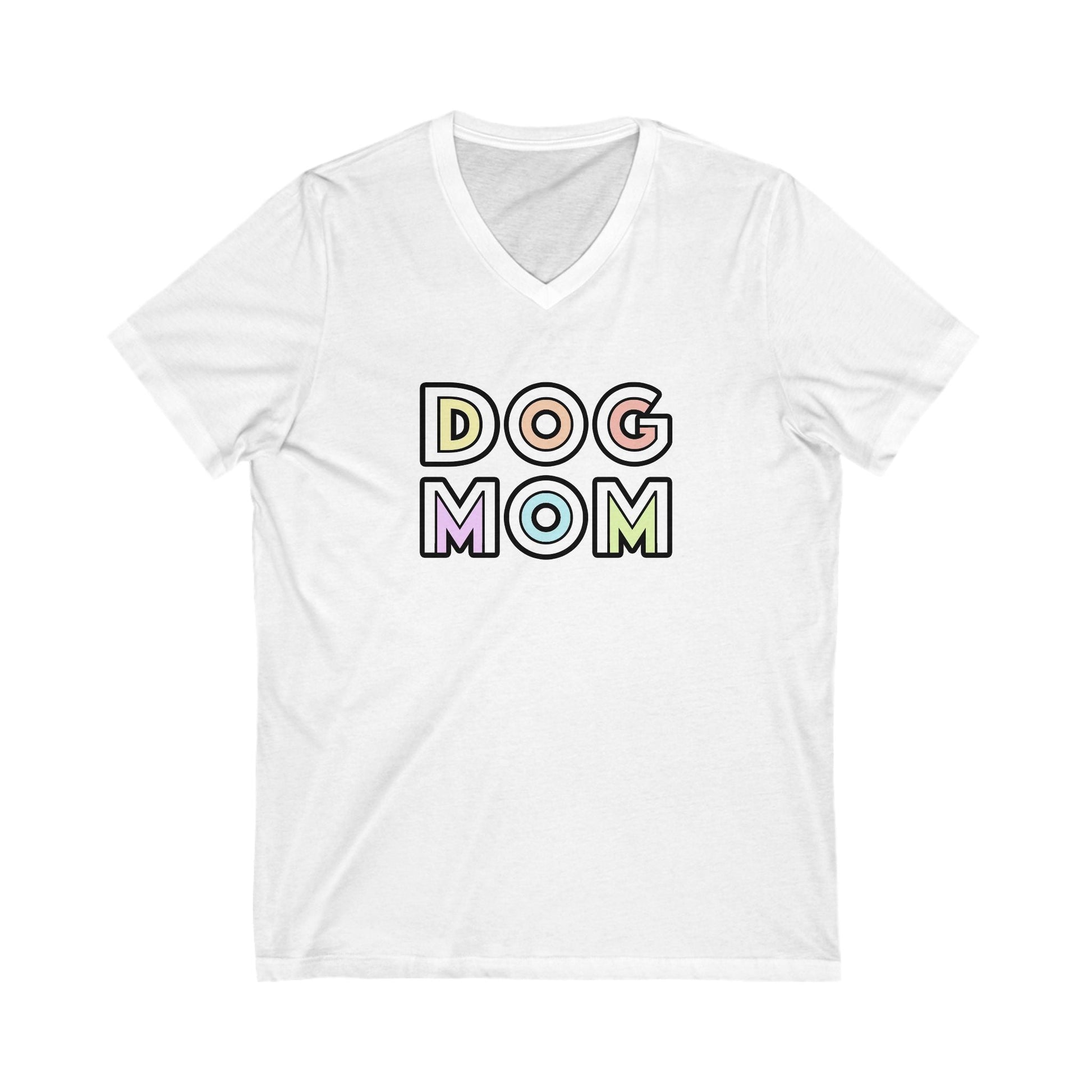 Dog Mom Retro | Unisex V - Neck Tee - Detezi Designs - 18050938149261600479