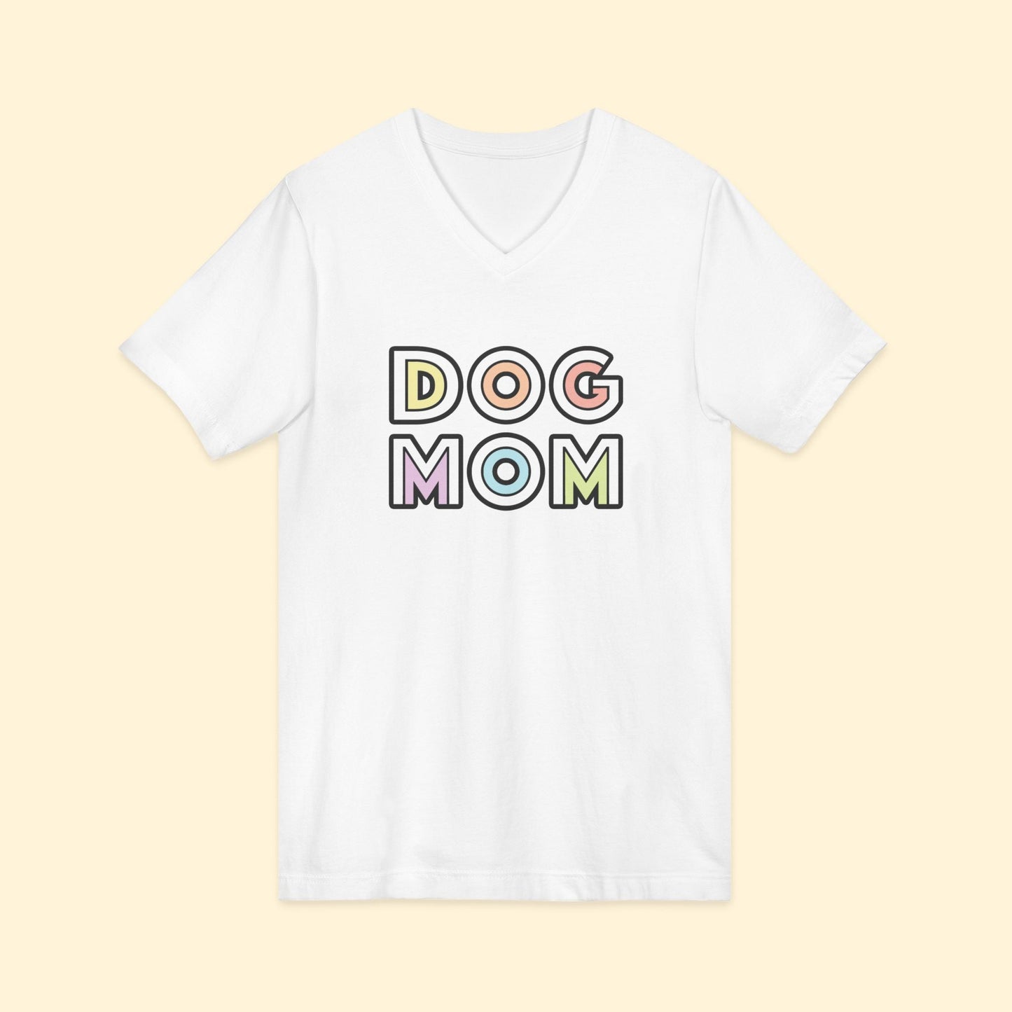 Dog Mom Retro | Unisex V - Neck Tee - Detezi Designs - 18050938149261600479